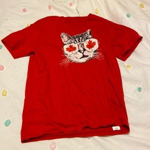 CAT T-SHIRT W/ CANADA GLASSES (unisex)